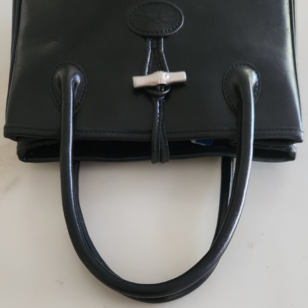 Longchamp Black Leather Tote Bag..Stunning Quiet Luxury! - Picture 14 of 15